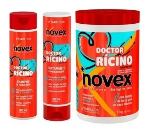 Shampoo, Codicionador E Creme Novex Doctor Rícino 