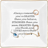 Plato De Joyería Para Mujer, Always Remember You Are Braver 