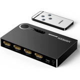 Adaptador Switch Para Cable Hdmi A 3x Hdmi Control Remoto