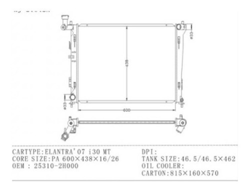 Radiador Automatico  I30 Elantra 2012-2016 Foto 4