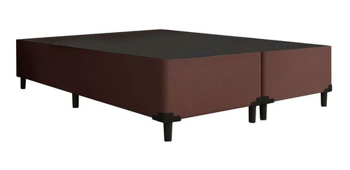 Cama Box Queen 1,58 M Com 38cm De Altura Prince Suede Marrom