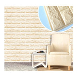 Lamina 3d Ladrillo Autoadhesivas 70x77 Beige Claro