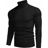 Sweater Cuello Alto Moda Hombre Invierno Tortuga