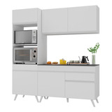 Armário De Cozinha Compacta 182cm Veneza Multimóveis V3694 Cor Branco