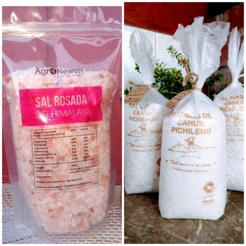 Sal Rosada Himalaya 2kg + 2kg Sal De Mar Cahuil. Agronewen