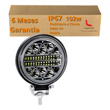 Farol De Milha Led Redondo 102w 12v/24v Carro Truck Caminhão