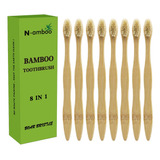 N-amboo Cepillo De Dientes De Bambu Cerdas De Jabali 100% Bi