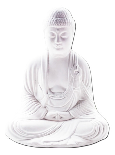 Buda Figura Estatua Ceramica Meditacion Grande - Shinora