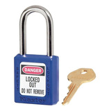 Candado Master Lock De Bloqueo 38 Mm 410 Color Azul