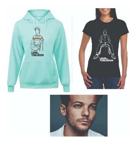 Sudadera Verde Playera  Y Cojin Louis Tomlinson