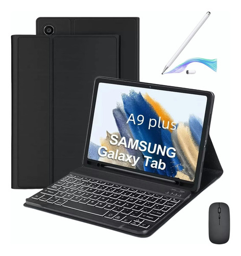 Funda Con Teclado +mouse+ Lápiz Para Galaxy Tab A9 Plus X210