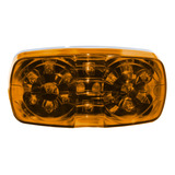 Foco Lateral Doble Óptico Led Ambar Bi-volts Rampla- Camión