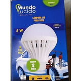 Foco Led A 12v 5w Con Caimanes Para Conectar A Bateria Au5 Luz Luz Fria (blanca)