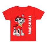 Camiseta Patrulha Canina Marshall Roupa Infantil Do 1 Ao 8