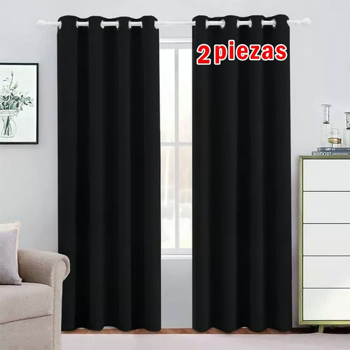 Cortinas Blackout 132x213 Cm Para Ventana Decoracion, 2pzs