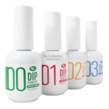 Sistema Dipping Uñas Base + Activador + Top + Brush Saver 