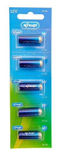 Bateria Pilha Alcalina 12v A23 Knup - Cartela C/ 5 Unidades