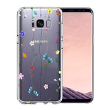 Funda Floral Unov Para Samsung S8 Transparente
