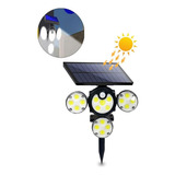 Foco Led Solar Recargable Exterior Con Sensor De Movimiento