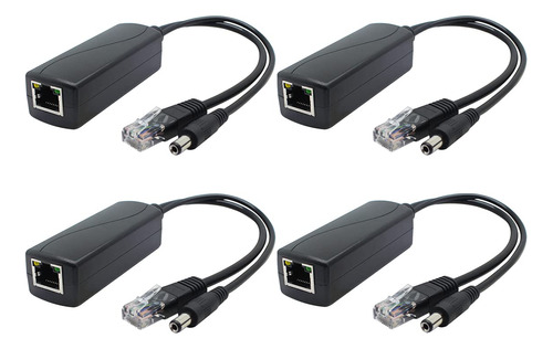 Anvision Paquete De 4 Divisor Gigabit Poe, Adaptador Etherne