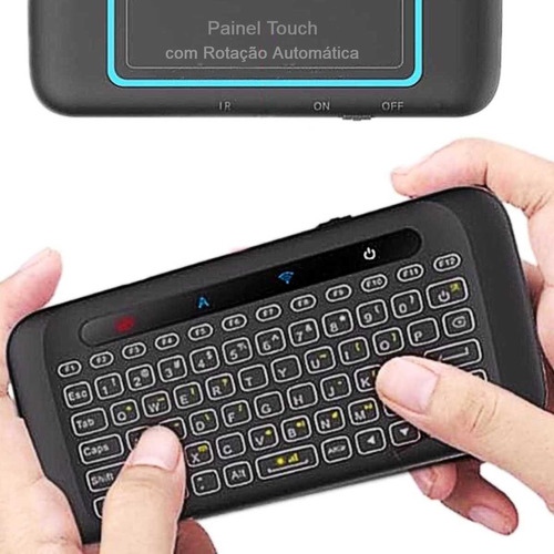 Mini Teclado Touch Pad N20 Mouse Com Iluminação Sem Fio