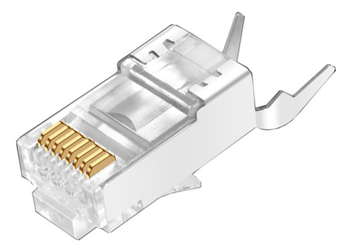 100 Piezas De Conector Rj45 Blindado De Metal Cat7, Conector