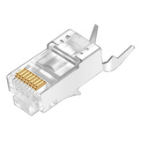 100 Piezas De Conector Rj45 Blindado De Metal Cat7, Conector