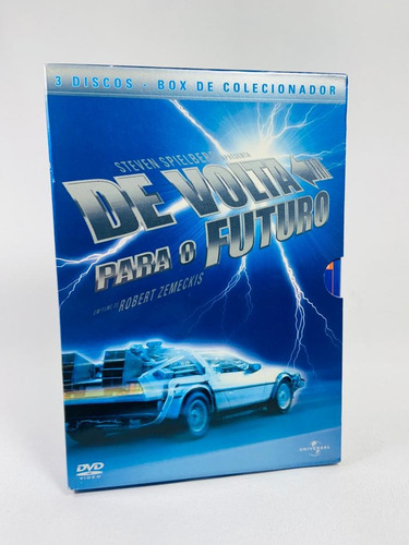 Box 3 Dvds Originais De Volta Para O Futuro - Usado