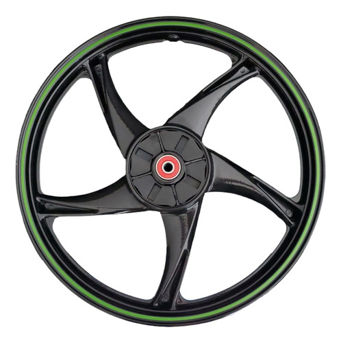 Rin Trasero Negro Brillante-verde Italika At110 Rt F15030163