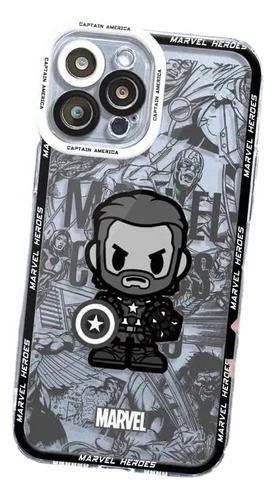 Marvel Hero Capitán América Para iPhone 15, 14, 11, 12, 13 P