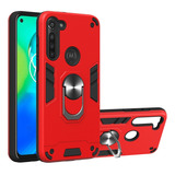 Funda Protectora Pc + Tpu Roja Para Motorola Moto G8 Power