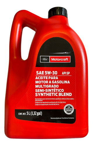 Aceite Motorcraft Semisintetico 5w30 5lts