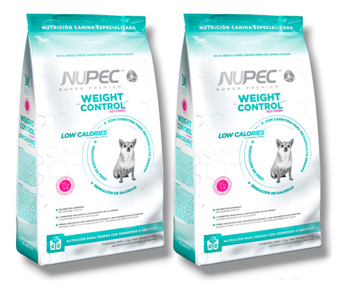 Kit De 2 Nupec Weight Control Raza Pequeña 2kg | Sobrepeso