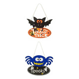 2 Placas Colgantes Para Decoración De Puerta De Halloween.