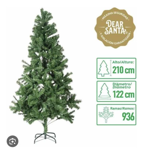 Árbol Navidad Bavaria Verde 210 Cm  - Negociable