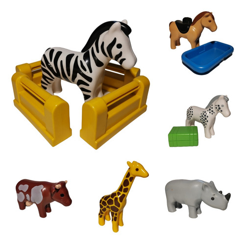 Playmobil 123 Animales Animal Rinoceronte Ciervo Cebra Vaca