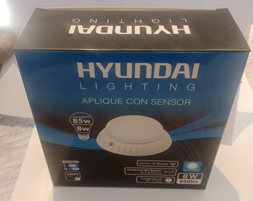 3 X Aplique Led Sensor Movimiento 8w Hyundai