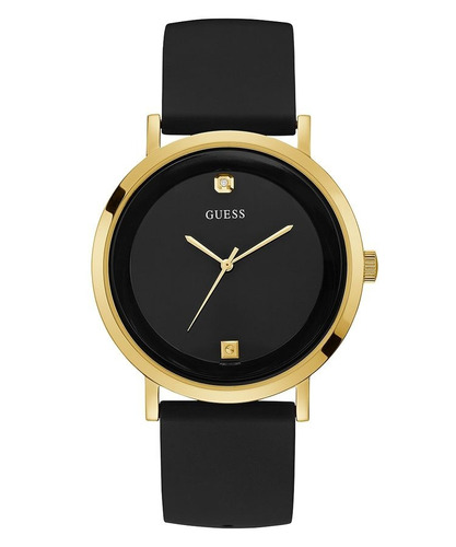 Guess Gold Tone Silicone U1264g1 Reloj Hombre