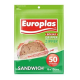 Europlas Bolsa Cierre Facil Zipper Sandwich 16x15cms 50un.