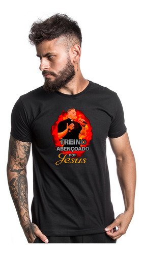 Camiseta Camisa Estampada Treino Abençoado Premium Academima