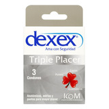 Condones Trile Placer Dexex 3 Unidades