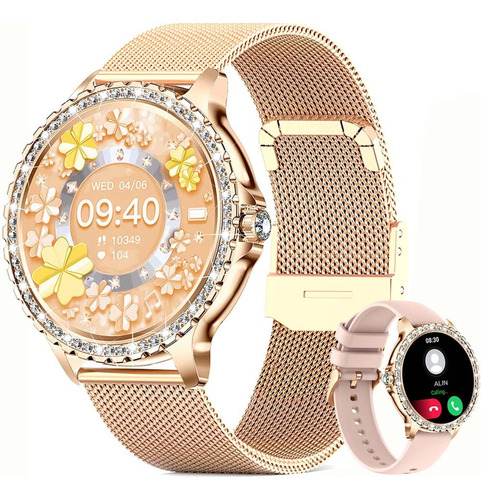 Diamantes Relojes Inteligentes Mujer Con Llamada Bluetooth