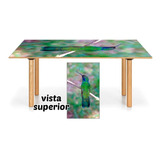 Vinilo Para Mesa Colibri Ave Colores Tropical Pajaro M6