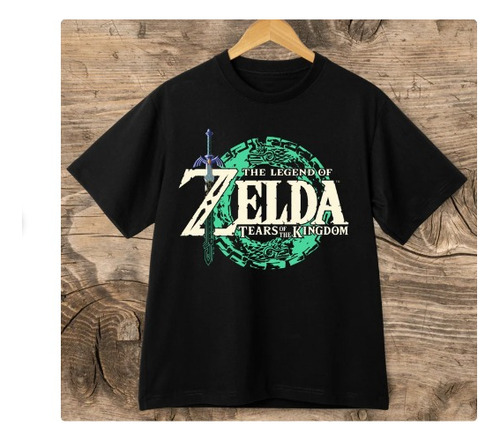 Polera Infantil Unisex Zelda Game Logo Estampado Algodon