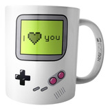 Caneca Geek Game Boy I Love You Joystick Gamer Nerd Vintage