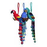 Llavero Guacamaya Decoración De Bolsos Y Colgantes 4 Pzs Color Variados