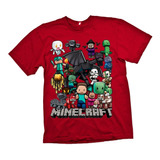 Polera Minecraft Niños Estampada Dtf Cod 008