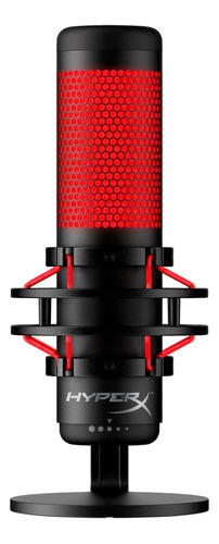 Micrófono Hyperx Quadcast Condensador Bidireccional Negrorgb
