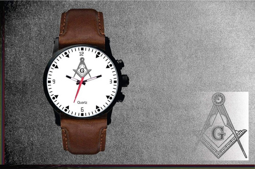 Relógio De Pulso Personalizado Maçonaria Maçon - Cod.mçrp016