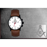 Relógio De Pulso Personalizado Maçonaria Maçon - Cod.mçrp016